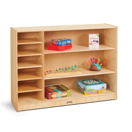 Jonti-Craft Adjustable Combo Mobile Straight-Shelf, without Paper-Trays 0821JC